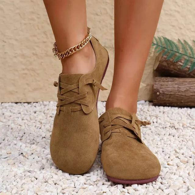 Women's Plus Size Flat Shoes 2025 Spring New Fashion Round Toe Soft Soled Casual Shoes Anti Slip Comfortable Low Top Shoes