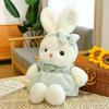 Easter Bunny Plush Doll Soft Stuffed Animal with Headband Cute Holiday Rabbit Toy for Birthdays and Easter Gifts