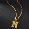 26 Alphabet Gold Plated Pendant Necklace Accessories Initial Necklace For Women Dainty Gold Letter A-Z Pendant