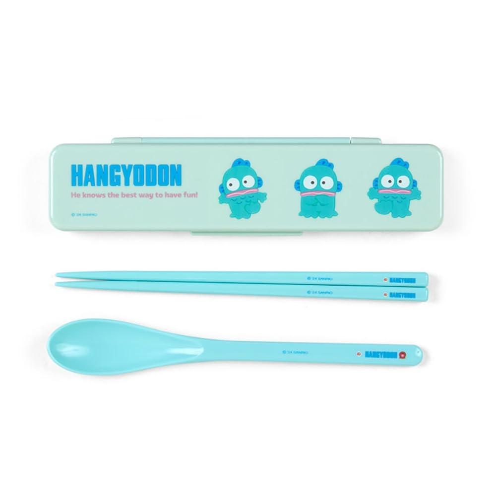 

Sanrio Chopsticks and Spoon Set Hangyodon Half Fish 1.8 x 18.8 4.7cm New Life Lunch Goods Character 298425