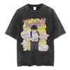 Vintage Washed The Hikaru Died Anime Graphic T‑Shirt Unisex Black Casual Streetwear Soft Cotton Loose‑fit Tops Apparel