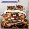 Eren & Mikasa 3pcs Bedding Set Duvet Cover Closure Includes 1 Duvet Cover & 2 Pillowcases for All Seasons Bedroom Home Dorm Decor