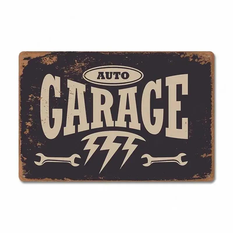 Route 66 Car Metal Dad's Garage Metal Tin Signs Poster Vintage Tinplate Retro Plaque Garage Man Cave Tire Shop Wall Art Decor