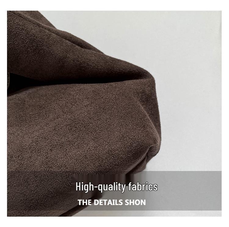 Duchess Retro 2025 Autumn Suede Underarm Tote – Large Capacity Women's Commuter Handbag