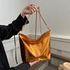PU Top-Handle Handbag Luxury Designer Shoulder Bag for Women Fashi Shopping Bag High Capacity Silver Gold Casual Underarm Tote