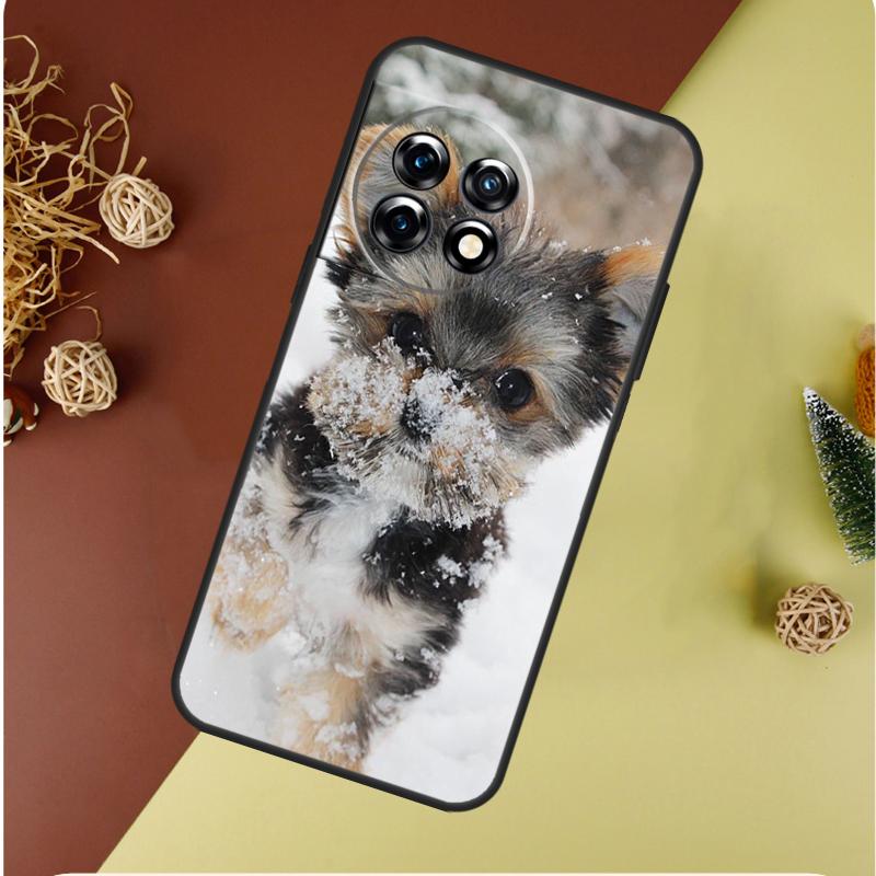 Yorkshire Terriër Hond Voor OnePlus 13 13R 12 12R 11 9 10 Pro 8T 9RT 10T 10R Nord 4 CE 2 3 Lite N20 N30 Telefoonhoesje