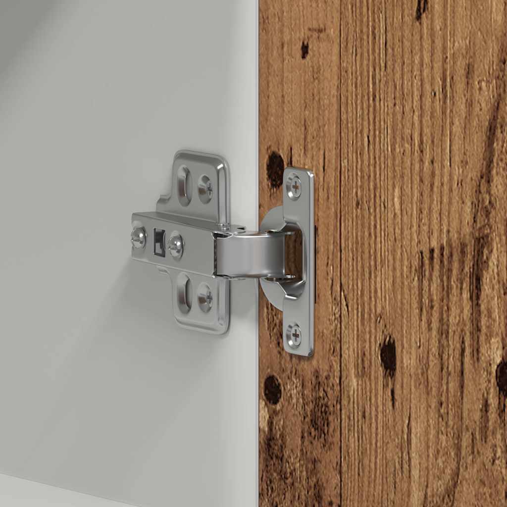 Lyon Wall Mounted Kitchen Cabinet Vintage Wood Look 60 x 31 x 60 cm Engineered Wood