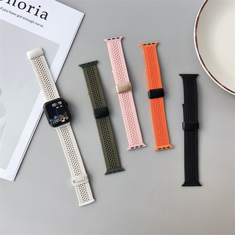 Compatible Nylon Woven Magnetic Buckle Breathable Band for Apple Watch
