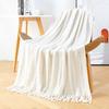 Knitted Blanket Colored Yarn Embellish Air Condition Office Nap Travel Throw Blankets Bedspread for Bed Sofa Decor Sofa Blankets