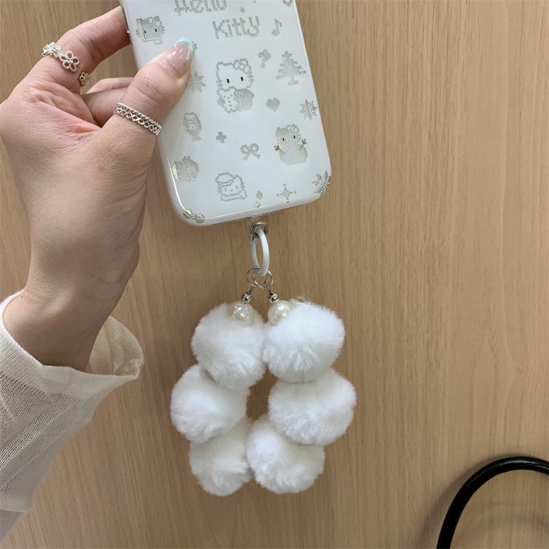Korean Glitter Pixel Snowman Phone Case for iPhone 17/16 Pro Max/15/14