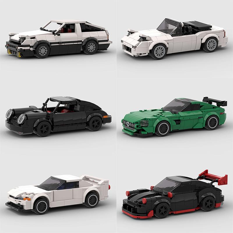 City MOC Speed Pickup Police car GT Racing Sport Model Building Block Super Race F1 Technical Vehicle brick Christmas Gift Toy