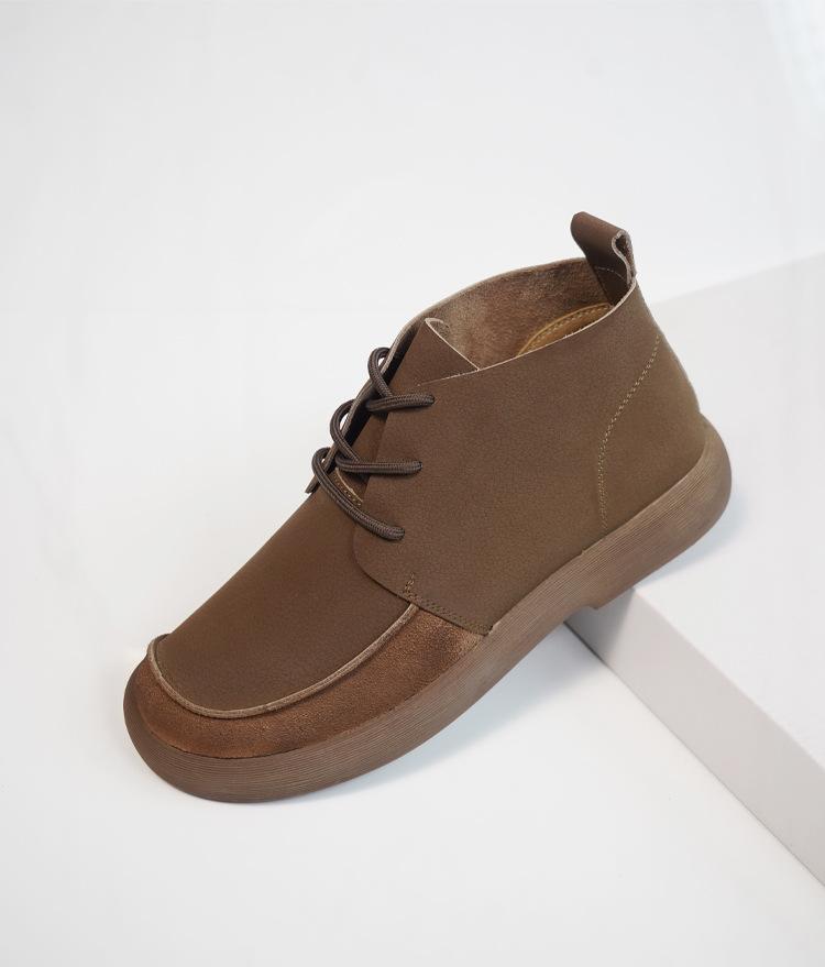 British Style Retro Men's Martin Boots Cowhide 2025 Autumn and Winter New Trend Fashion High-top Shoes Outdoor Men's Shoes