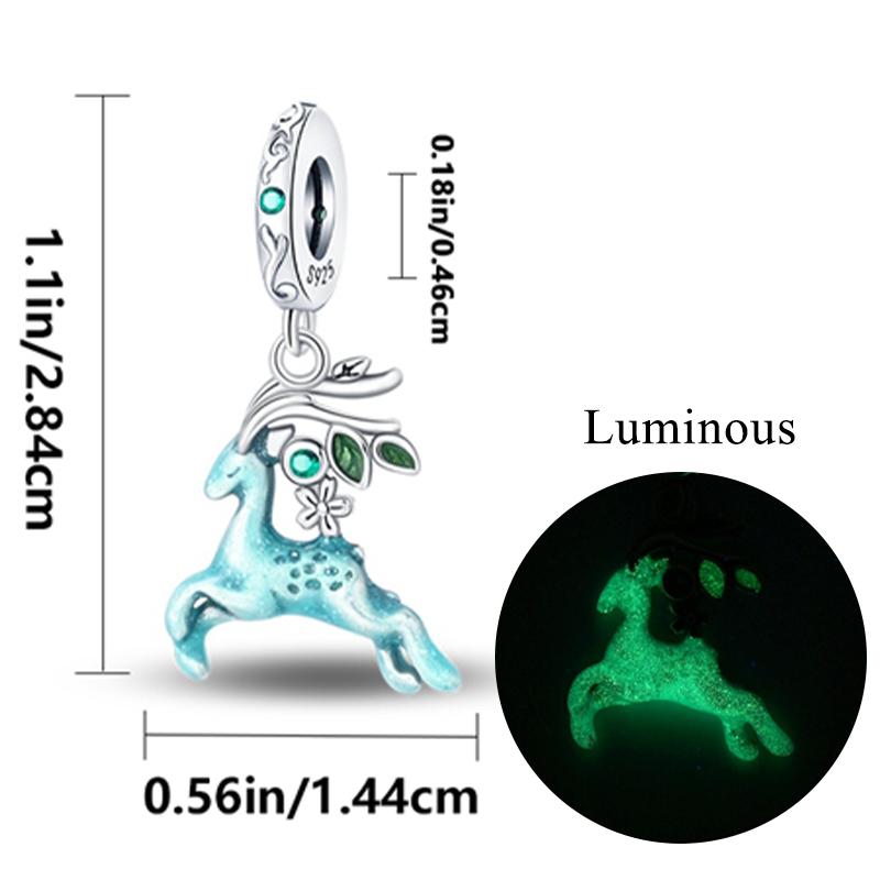 New Copper Charm Bead Charms Fireflies Stars Glowing Luminous Charm Bead Charms for Authentic Pendant Bracelets Do It Yourself Jewellery Gift