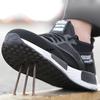 Fashion Lightweight Safety Shoes Men Steel Toe Work Shoes Anti-smash Anti-puncture Breathable Working Sneaker Male Work Safety Boots Man