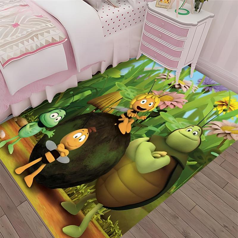 Maya the Bee Printed Carpet, Rug for Office Chair Living Room Bedroom Kitchen Room Decor Gifts.
