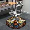 1pc Bee Stained Glass Chair Carpet for Office, Soft Comfortable Mat For Office, Living Room, Bedroom, Machine Washable Carpet yy251112198