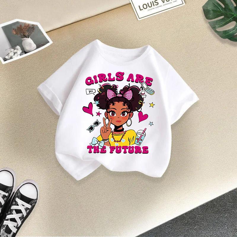 Children T-shirt Kid T Shirt 2-13Y Cool Girl Printed Kids 100% Cotton Clothes Tshirt Tops Tee