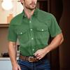Men'S Fashionable Lapel And Shoulder Length Short Sleeved Casual Top