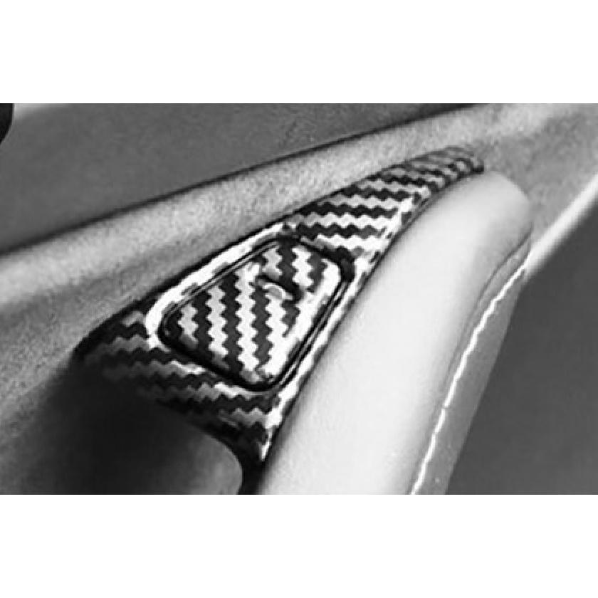 Interior Door Lock Switch Carbon Fiber Cover Trim For Tesla Model Y -