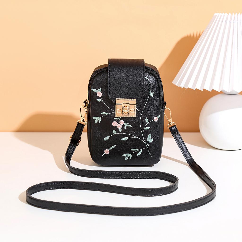 JYL TS Women's Sling Bags  Needle Bag 124 Crossbody PU Embroidered Ins Bag