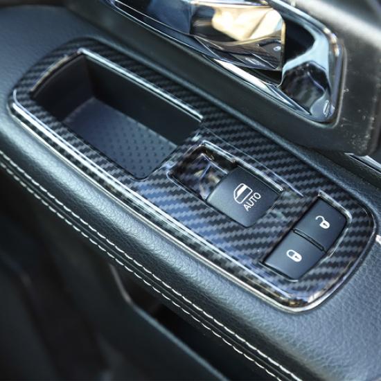 4pcs Window Lift Switch Panel Cover Trim for Dodge Charger 2011+ & Ram 2010-2017