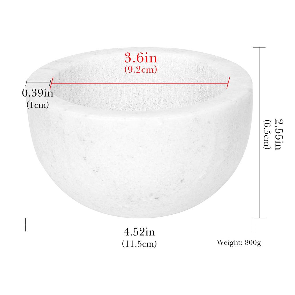 Linkidea Marble Shaving Soap Bowl, 100% Natural Marble, Internal Grooves for Maximum Lather. Heating Stones Provide a Luxurious Hot Shaving Experience