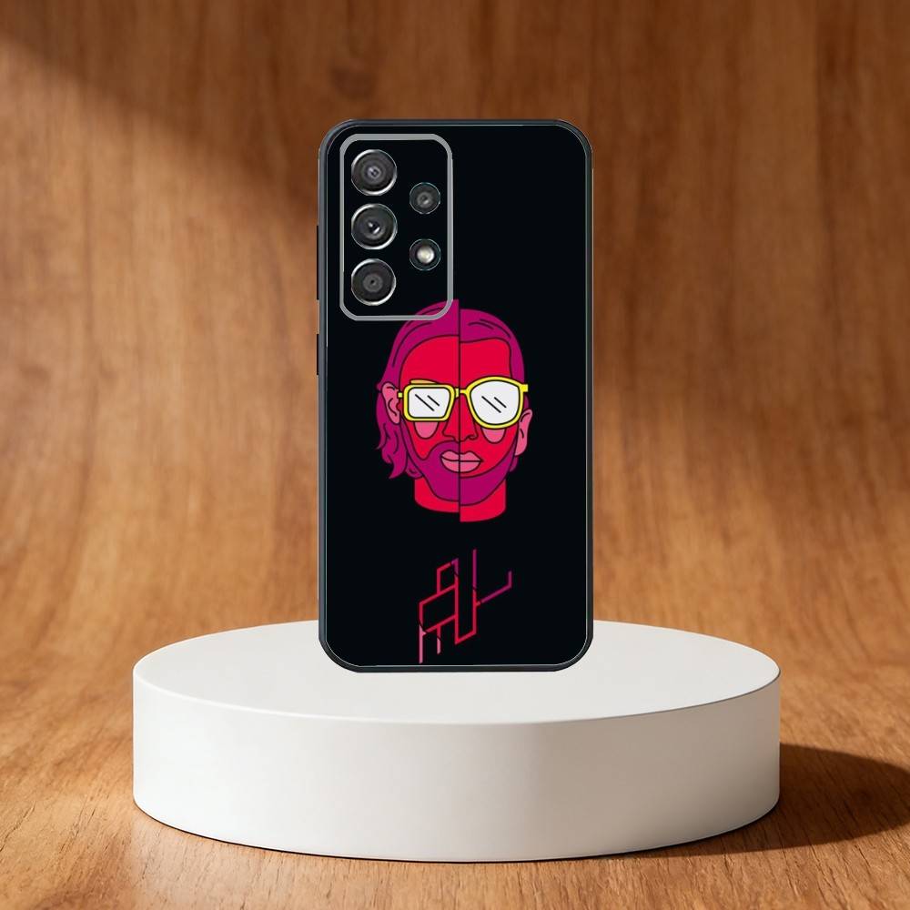 PNL QLF Rapper Singer Phone Case For Samsung S25,S24,S21,S22,S23,S30,Ultra,S20,Plus,Fe,Note,10,9,5G Black Cover