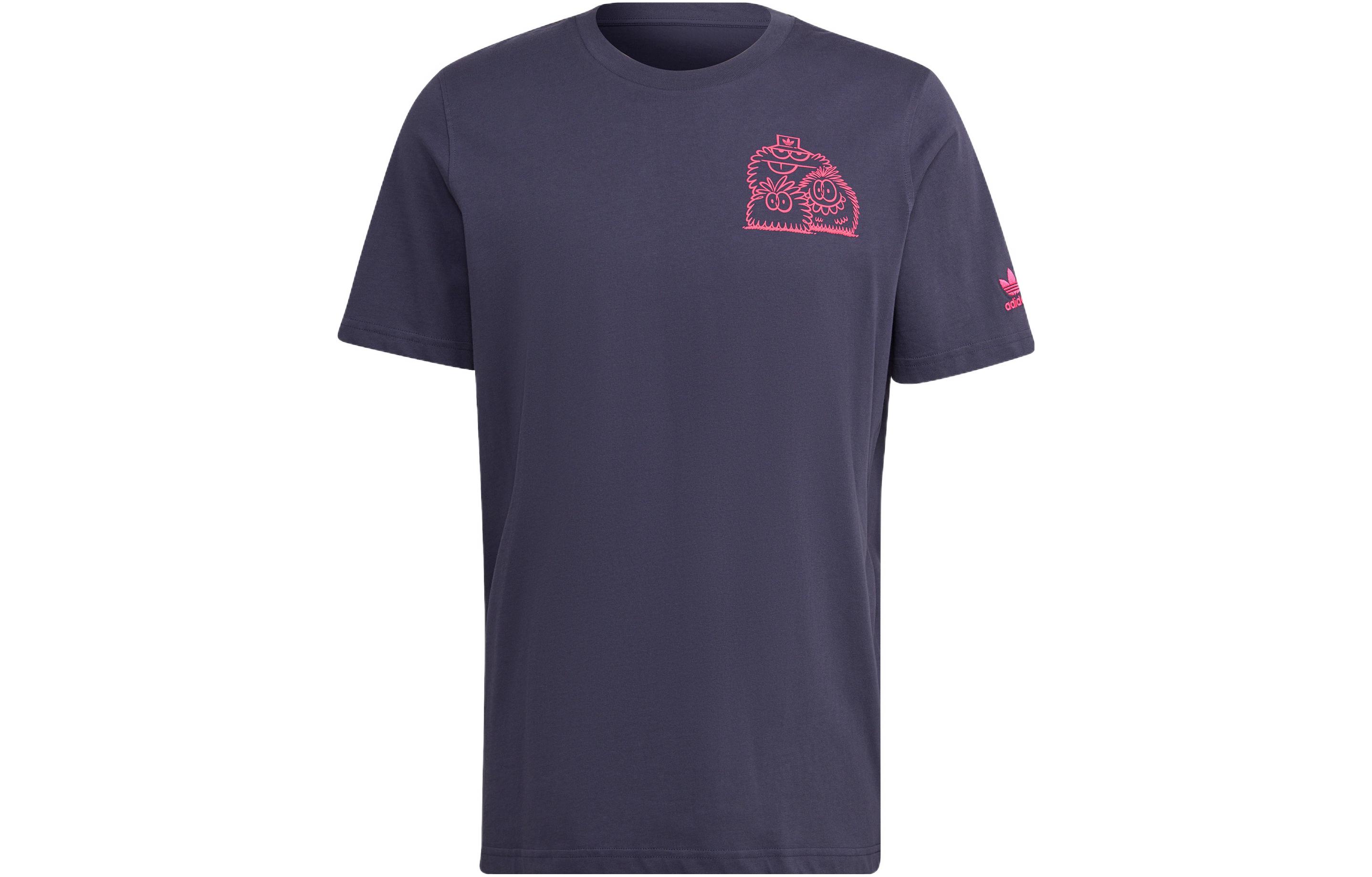 Adidas Originals Set in Sleeve T Shirt Unisex Navy Blue HC7123 S