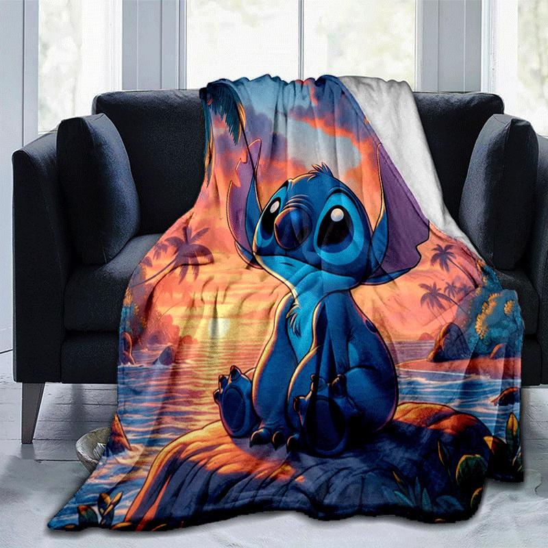 

1pc Stitch Printing Blanket - Soft, All-Season Throw for Living Room, Bedroom,Travel 80cmx120cm(31inx47in)