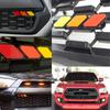 Car Front Grille Tri-Color Fit Badge Emblem Sticker Decal Front Grille Decoration 3 Color