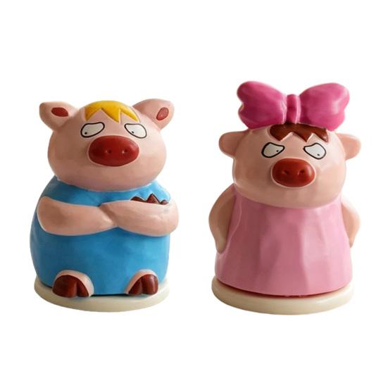 Toothpick Box with Dust-Proof Piggy Cover Large Capacity Hygienic Storage Container Moisture-Proof Cute Piglet Design Toothpick Holder