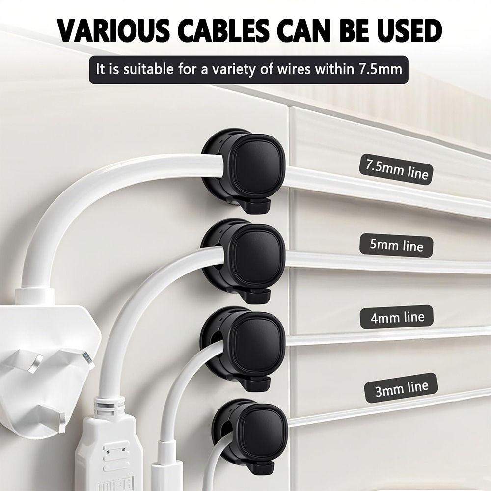 3Pcs Adhesive Cord Holder Magnetic Cable Clips Wire Arrangement Cable Management  Under Desk