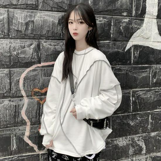 2024 Korean Autumn Women's Loose Round Neck Sweater - Trendy, Lightweight, Long Sleeve Student Outerwear