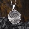 Retro Domineering Ouroboros Wrapped Around The Tree of Life Pendant Necklace Men's Personalized Punk Cool Casual Jewelry Gift