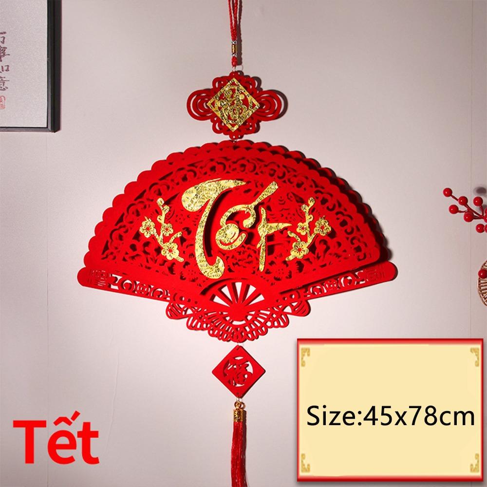 Vietnamese Lunar New Year Tet Pendant with Tassel Home Decor Spring Festival Hanging 2025 Traditional Spring Festival