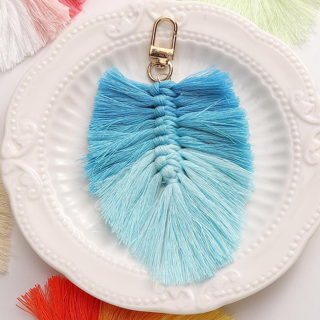 Tassel Woven Pendant Charm for DIY Bag Keychain Accessories