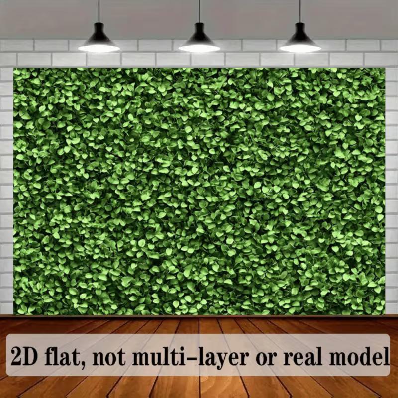 2D Artificial Green Foliage Wall Backdrop for Nature Lover and Content Creation