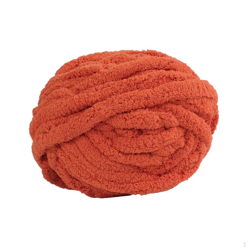 Chunky Chenille Yarn 2cm Thick Large Big Bulky 27M Long for Knitting Cushion Blanket DIY Crafts