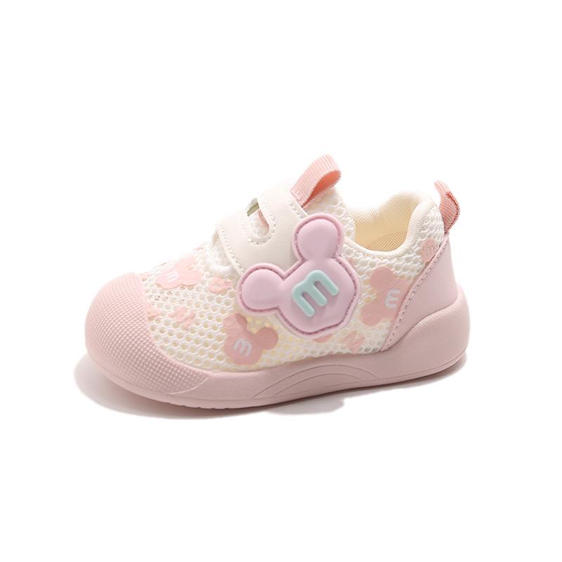 Letní Dětské Batolecí Boty Jednoduché Síťované Dívčí Sportovní Boty Roztomilé Kreslené Dětské Domácí Boty