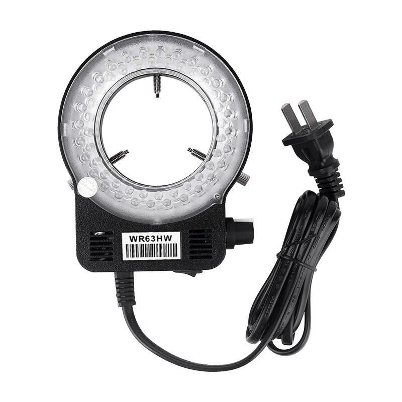 YIZHAN EU/US LED Ring Light Source Illuminator Lamp Industrial Microscope Professional Light 4.5W 6500K Brightness Adjustable