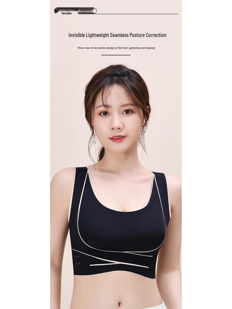 Stoßfester trägerloser Sport-BH: Übergröße, Bügellos, Anti-Hängebrust, Schönes Rückendesign