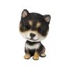 Ubia Black Shiba Inu Shaking Head Figurine 4 X X Animal Garden 3.5 5.5cm, Figurine, Decor, Dog, H22213-1