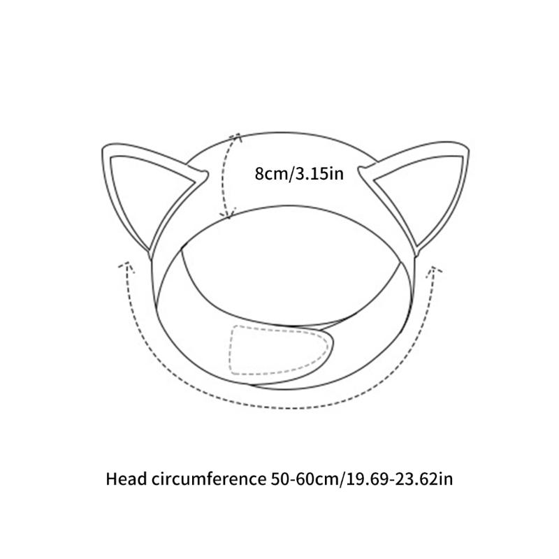 Adjustable Hair Protections Band Lovely Cats Ear 3mm Neoprene Diving Headband Cartoon Diving Wetsuit Hood Enduring
