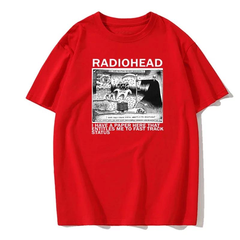 T-shirt Radiohead Uomo Maglietta Classica Tour Nordamericano Rock Boy Uomo Hip-Hop Street Cotone Taglia Europea Maglietta Top