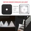 6leds Wireless Motion Sensor Night Light 120 Degree Angle Battery Powered Cabinet Closet Stair Lamp
