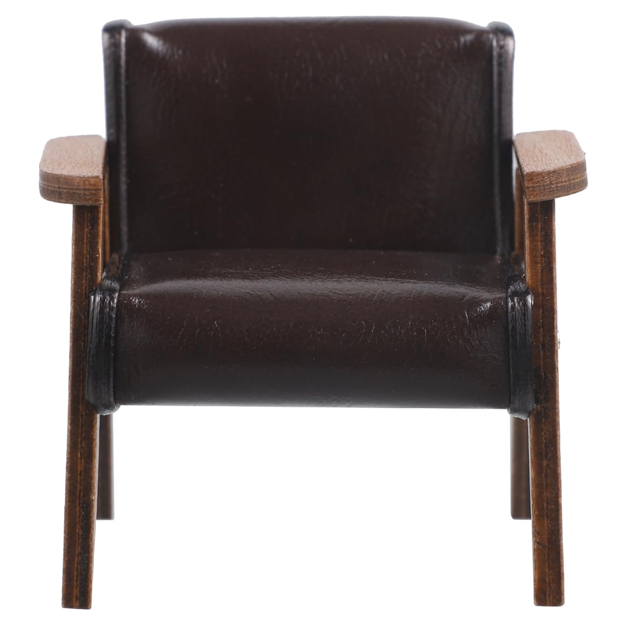 NOLITOY Мини-диван-кресло, Мебель, Миниатюрное кресло, Модель, 1:Масштаб 1:12, Фигурка, Кукольный домик, Аксессуары, Маленький, Реалистичный, Коричневый