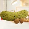 Handcrafted Pickle Plush Doll Emotional Support Toy Vegetable Cucumber Plush Companions Christmas Birthday Gift for Kids Friends