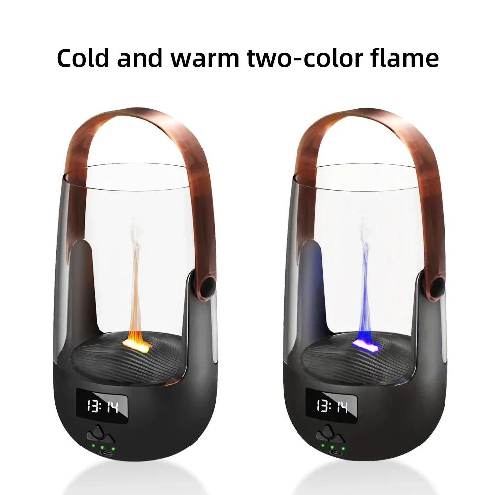 3-in-1 Retro Diffuser 200ML Flame Effect Humidifier Customizable Timer Decorative Lighting Waterless Protection