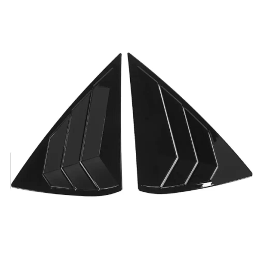 

Car Rear Window Quarter Louver Shutter Cover For Nissan Sentra Sedan 2013- Side Vent Trim Sticker ABS Exterior Accessories Gloss Black