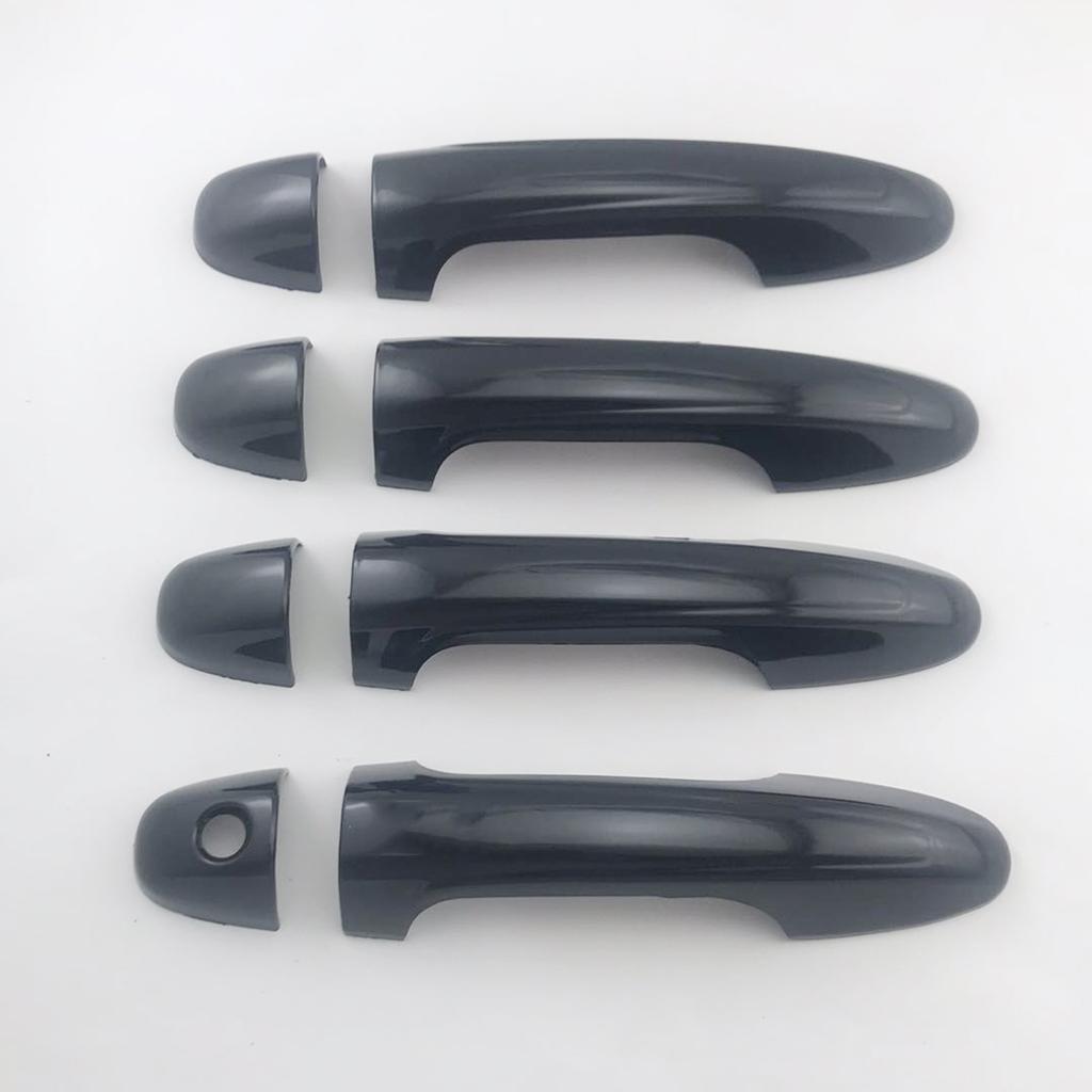 8pcs ABS Carbon Chrome Black Car Accessory Door Handle Cover Trim Paste Style For Toyota Tacoma 2016 2017 2018